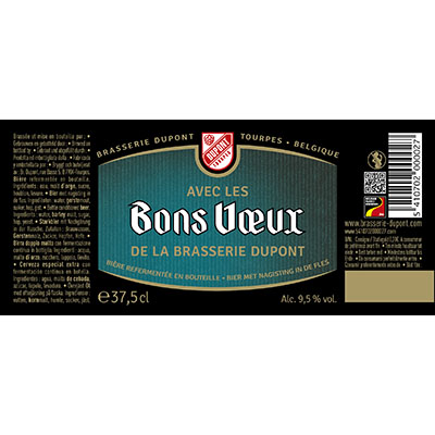 5410702000027 Bons Voeux - 37,5cl Bottle conditioned beer  Sticker Front